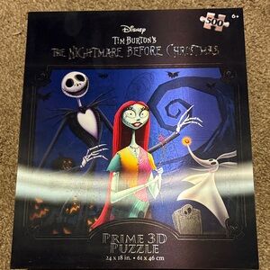 Disney Tim Burton's The Nightmare Before Christmas 3D Puzzle - Black, Blue, Red